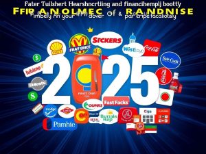 Colaj logo-uri francize internaționale atractive pentru 2025.