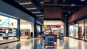 Comparație vizuală între magazine online și magazine fizice.